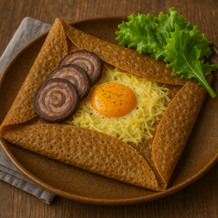 Galette Bretonne aux œufs et andouille