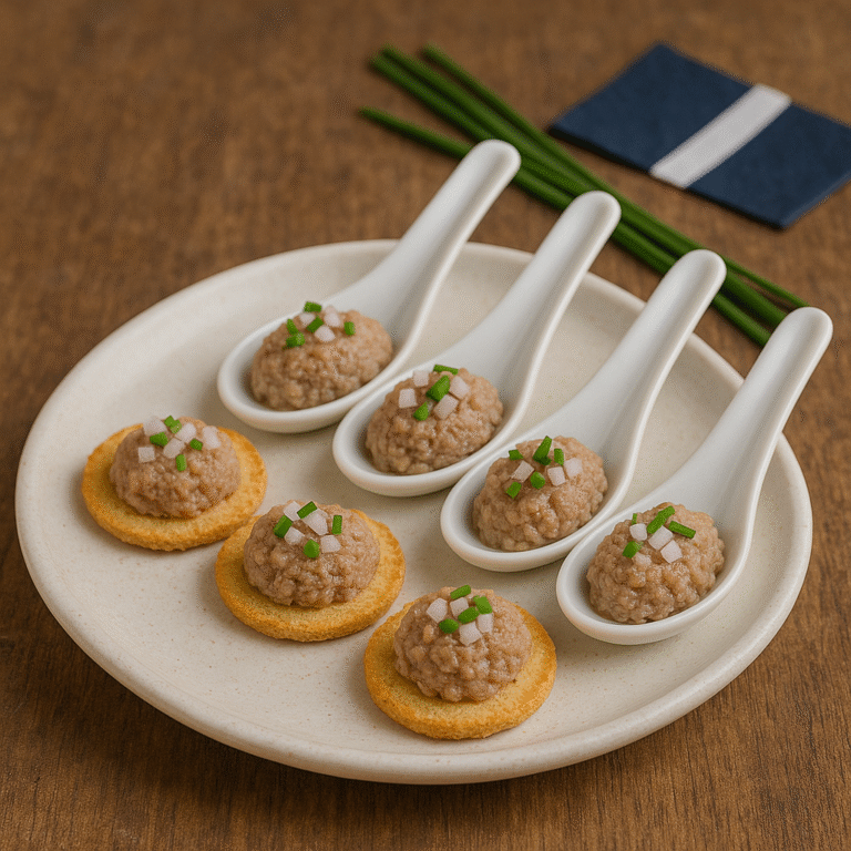 Cuillères apéritives au pâté aux échalotes de L’Uzelaise