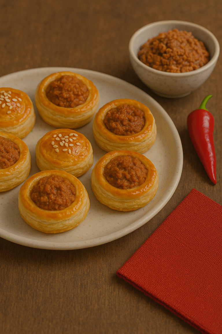 Paniers feuilletés au pâté piment d’Espelette de L’Uzelaise